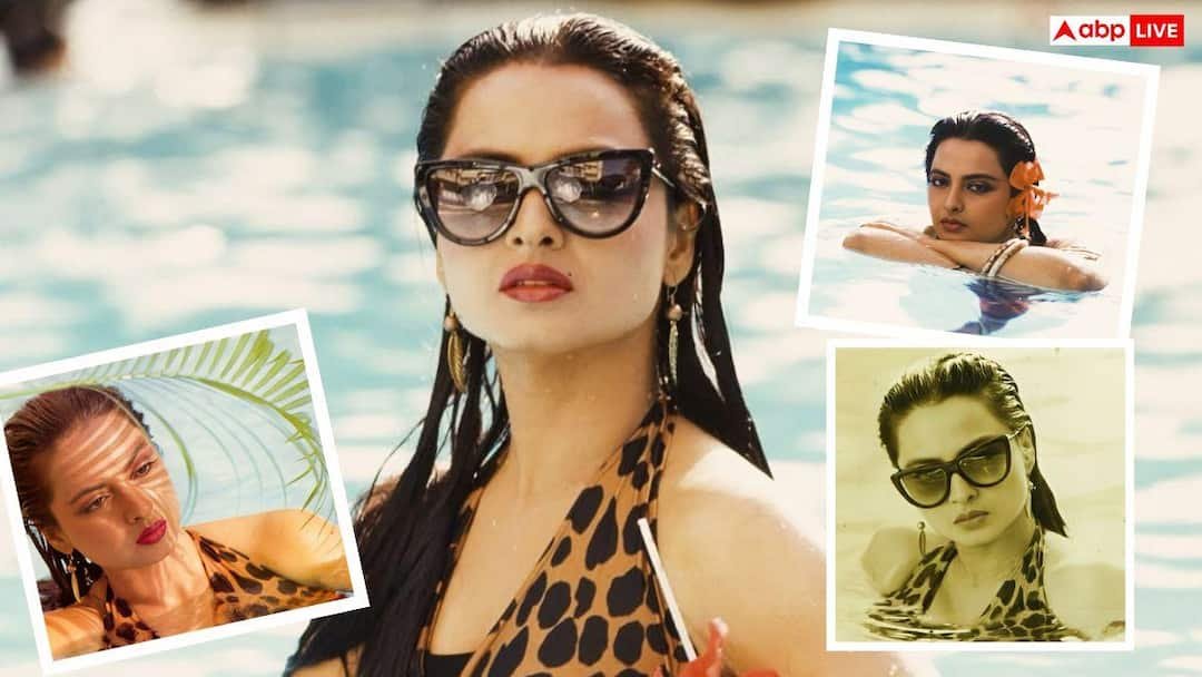 If you have not seen this style of Rekha till now, then do not miss, when the actress showed such style in the pool.